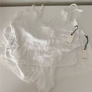 Forever 21 White Lace Sleepwear Set